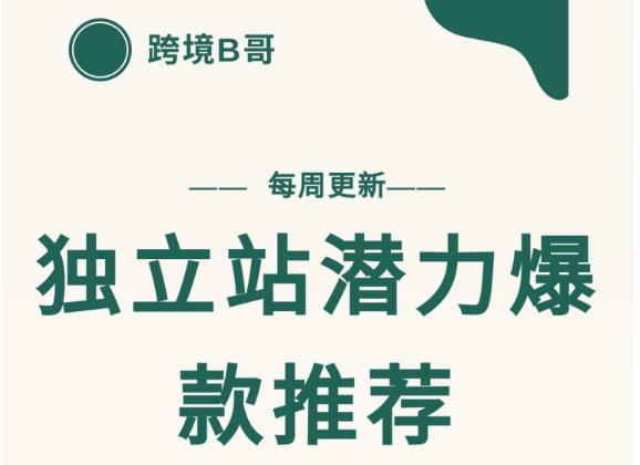 【跨境B哥】独立站潜力爆款选品推荐，测款出单率高达百分之80（每周更新）-梓川副业网-中创网、冒泡论坛优质付费教程和副业创业项目大全