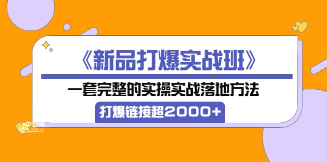 《新品打爆实战班》一套完整的实操实战落地方法，打爆链接超2000+（38节课)-梓川副业网-中创网、冒泡论坛优质付费教程和副业创业项目大全