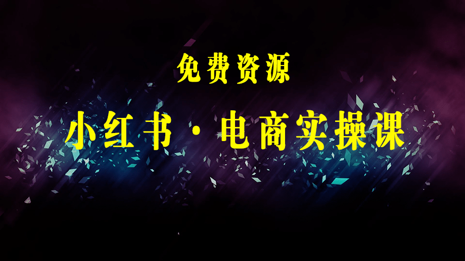 小红书·电商实操课：每天操作3小时，0基础小白也能快速做出爆款！-梓川副业网-中创网、冒泡论坛优质付费教程和副业创业项目大全