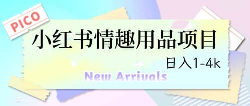 最新小红书情趣用品项目，日入1-4k-梓川副业网-中创网、冒泡论坛优质付费教程和副业创业项目大全