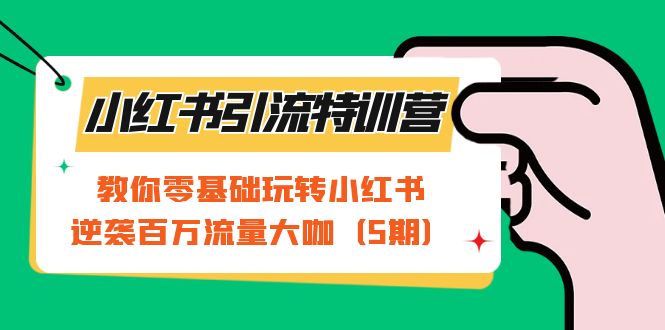 小红书引流特训营-第5期：教你零基础玩转小红书，逆袭百万流量大咖-梓川副业网-中创网、冒泡论坛优质付费教程和副业创业项目大全