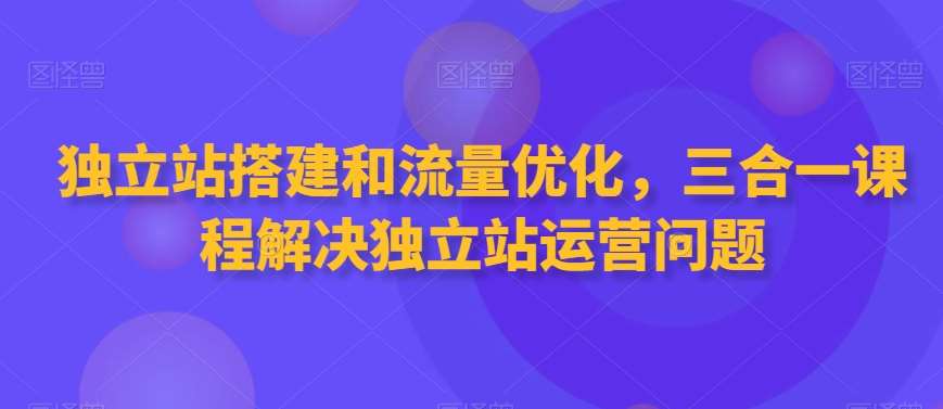 独立站搭建和流量优化，三合一课程解决独立站运营问题-梓川副业网-中创网、冒泡论坛优质付费教程和副业创业项目大全