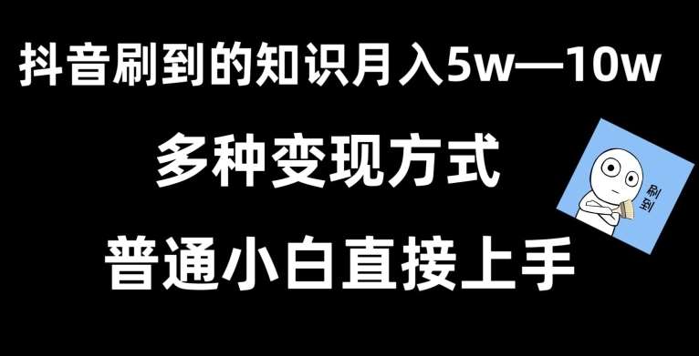 抖音刷到的知识，每天只需2小时，日入2000+，暴力变现，普通小白直接上手【揭秘】-梓川副业网-中创网、冒泡论坛优质付费教程和副业创业项目大全