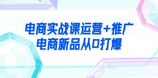 （9313期）电商实战课运营+推广，电商新品从0打爆（99节视频课）-梓川副业网-中创网、冒泡论坛优质付费教程和副业创业项目大全