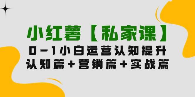 小红薯【私家课】0-1玩赚小红书内容营销，认知篇+营销篇+实战篇（11节课）-梓川副业网-中创网、冒泡论坛优质付费教程和副业创业项目大全