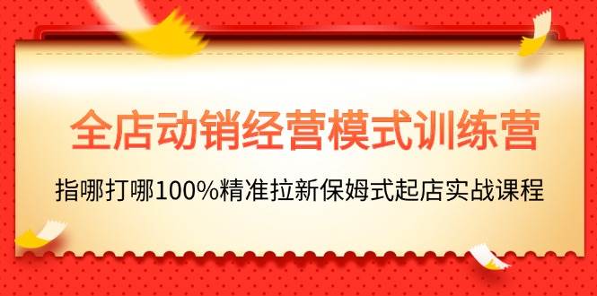 全店动销-经营模式训练营，指哪打哪100%精准拉新保姆式起店实战课程-梓川副业网-中创网、冒泡论坛优质付费教程和副业创业项目大全