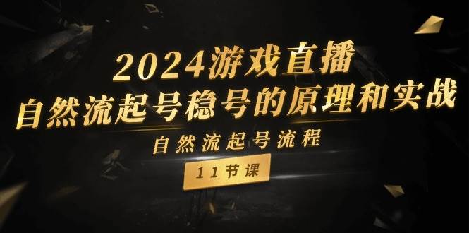 2024游戏直播-自然流起号稳号的原理和实战，自然流起号流程（11节）-梓川副业网-中创网、冒泡论坛优质付费教程和副业创业项目大全