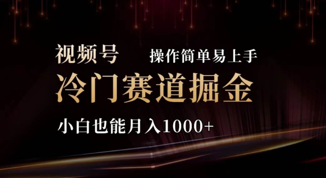 2024视频号冷门赛道掘金，操作简单轻松上手，小白也能月入1000+-梓川副业网-中创网、冒泡论坛优质付费教程和副业创业项目大全