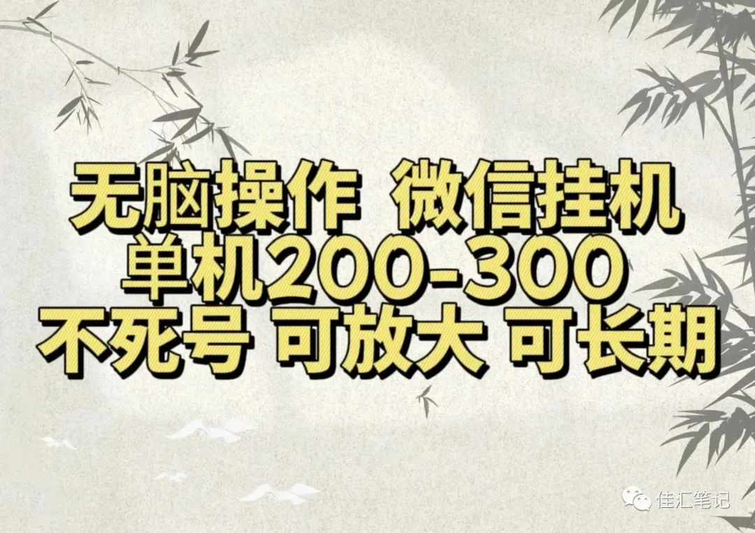 无脑操作微信视频号挂机单机200-300一天，不死号，可放大，工作室实测-梓川副业网-中创网、冒泡论坛优质付费教程和副业创业项目大全