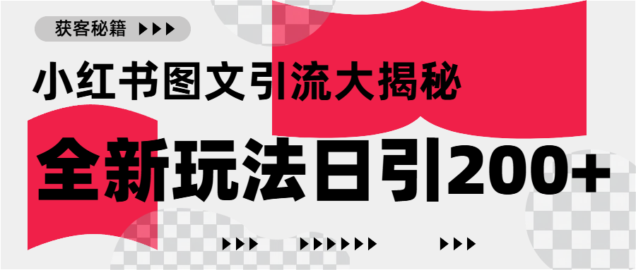 小红书图文引流，只需一张图片即可撬动百万流量，日引200+创业粉-梓川副业网-中创网、冒泡论坛优质付费教程和副业创业项目大全